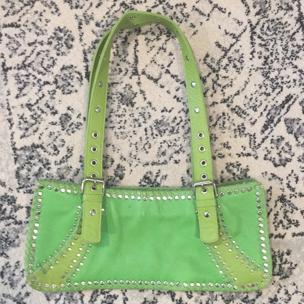 Fatto a mano by Carlos Falchi- Green Leather purse